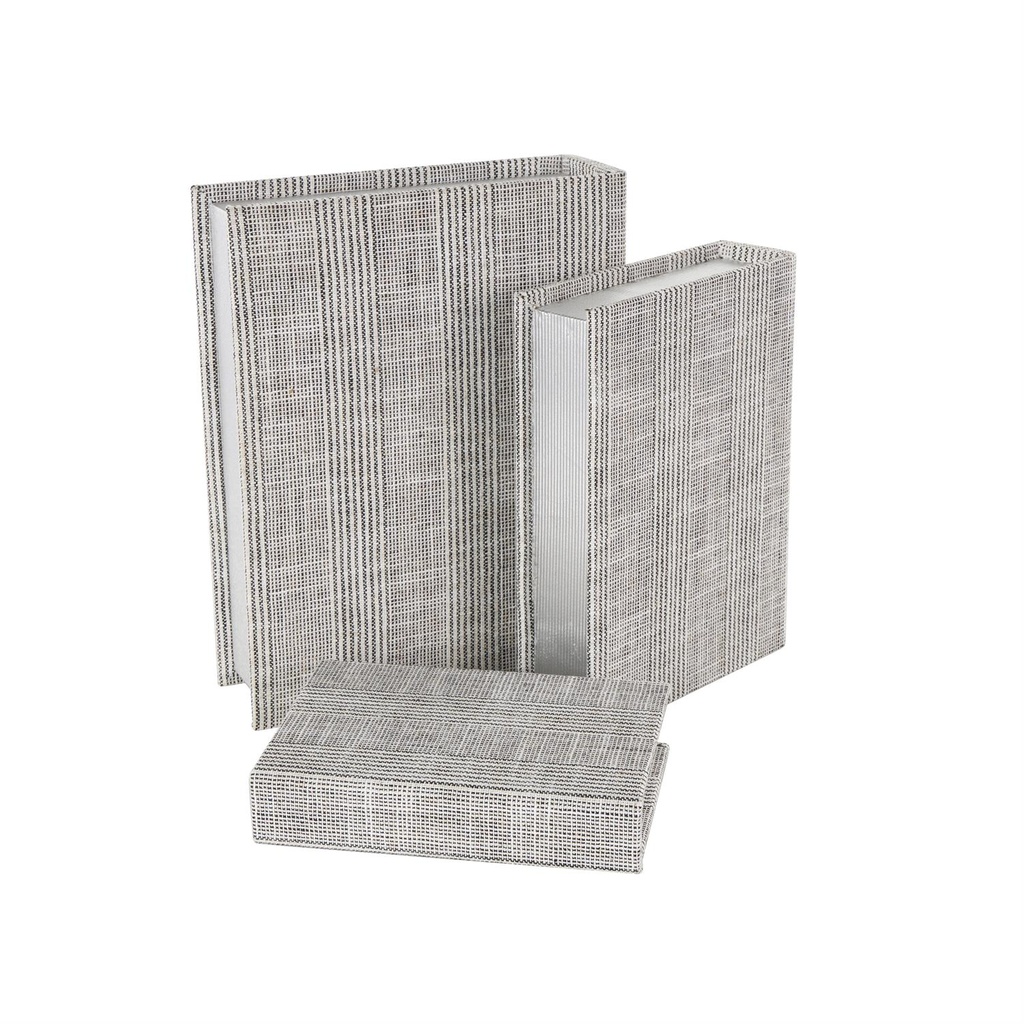 Faux Book Storage Patterned Set of 3