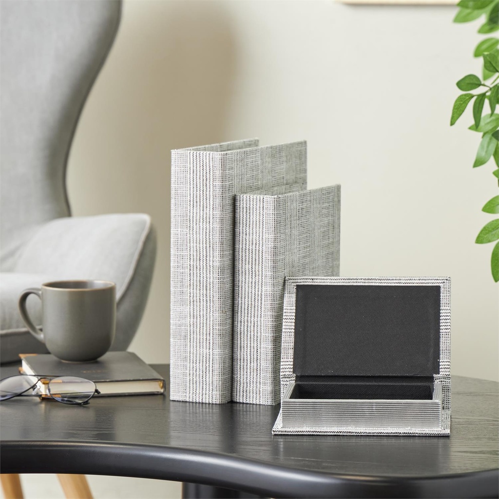 Faux Book Storage Patterned Set of 3