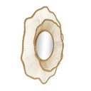Floral Layered Wall Mirror Gold 34in