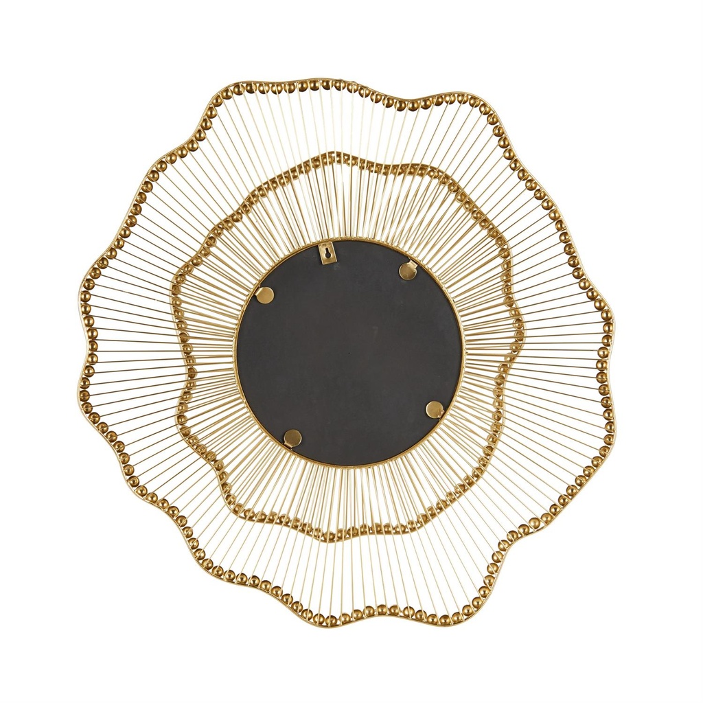 Floral Layered Wall Mirror Gold 34in