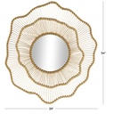 Floral Layered Wall Mirror Gold 34in