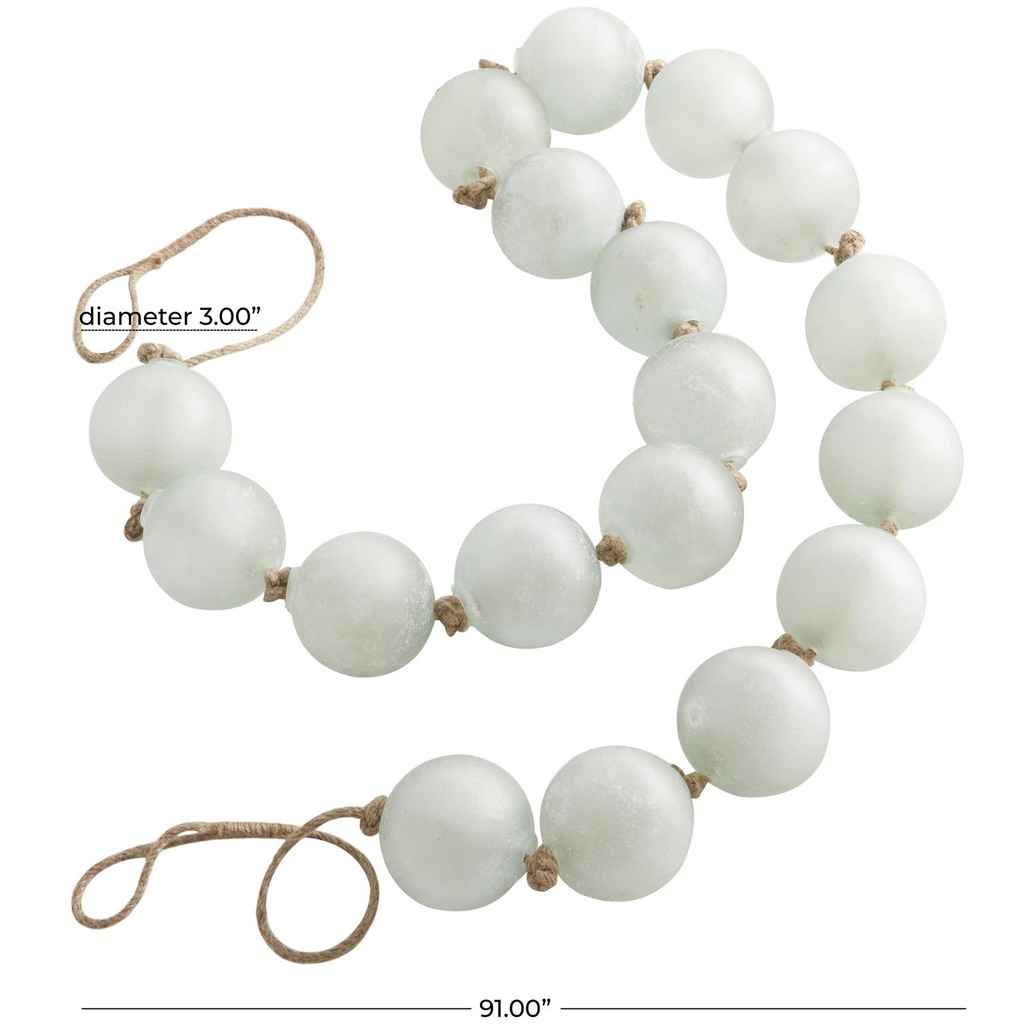 Frosted Glass Orb Garland 91in