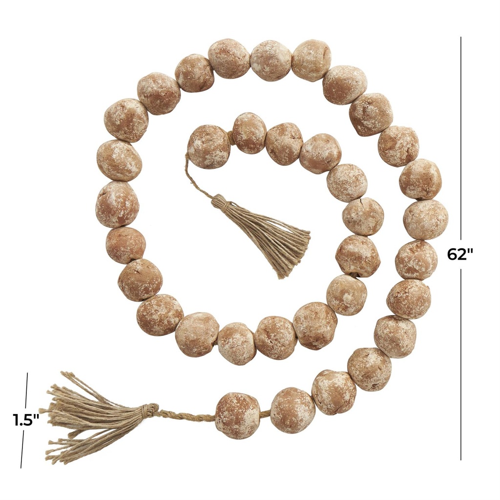 Handmade Terracotta Beaded Garland 62in