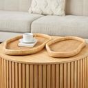 Rattan Organic Shape Tray 21in