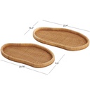 Rattan Organic Shape Tray 21in