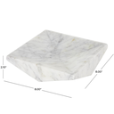 White Marble Geometric Tray 10in