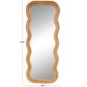 Wavy Floor Mirror Natural Wood 29x73in