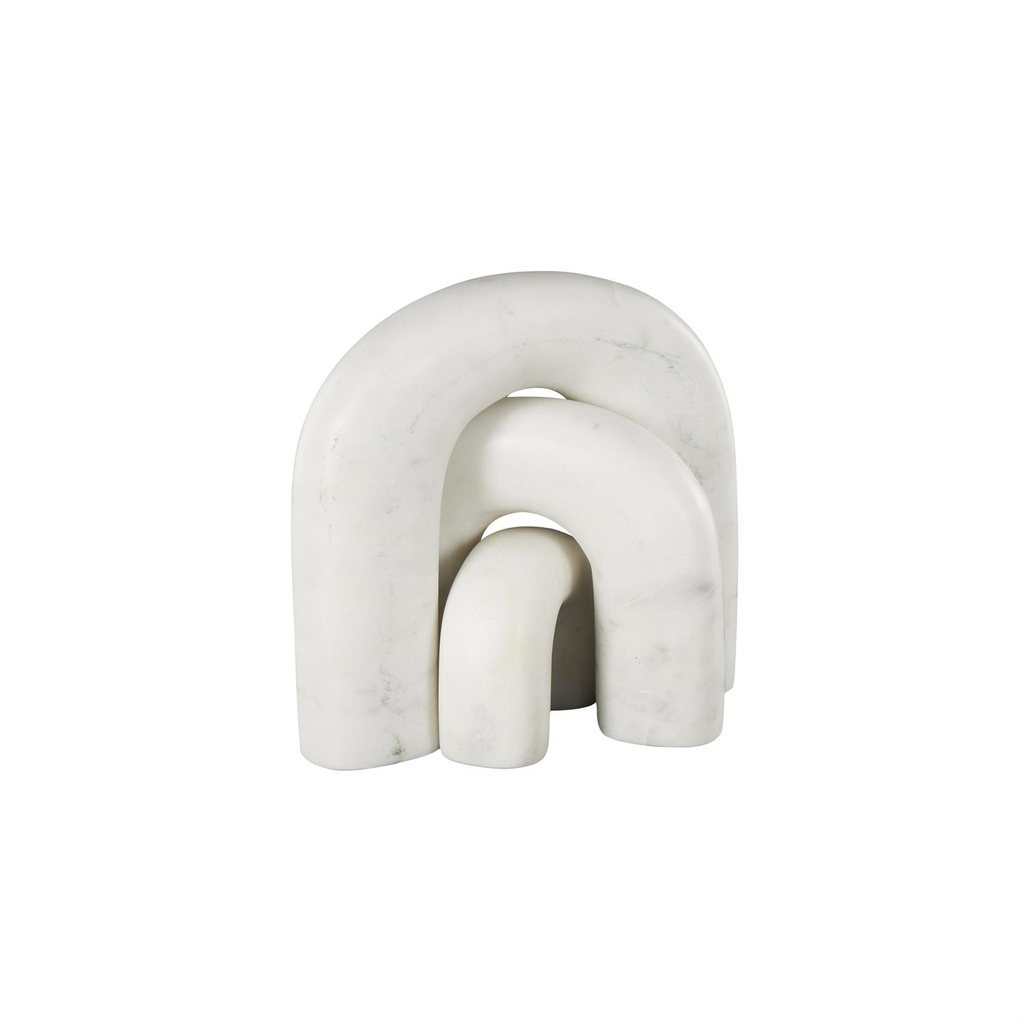White Marble Arch Sculpture Set of 3