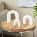 White Marble Arch Sculpture Set of 3