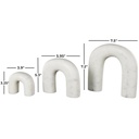 White Marble Arch Sculpture Set of 3