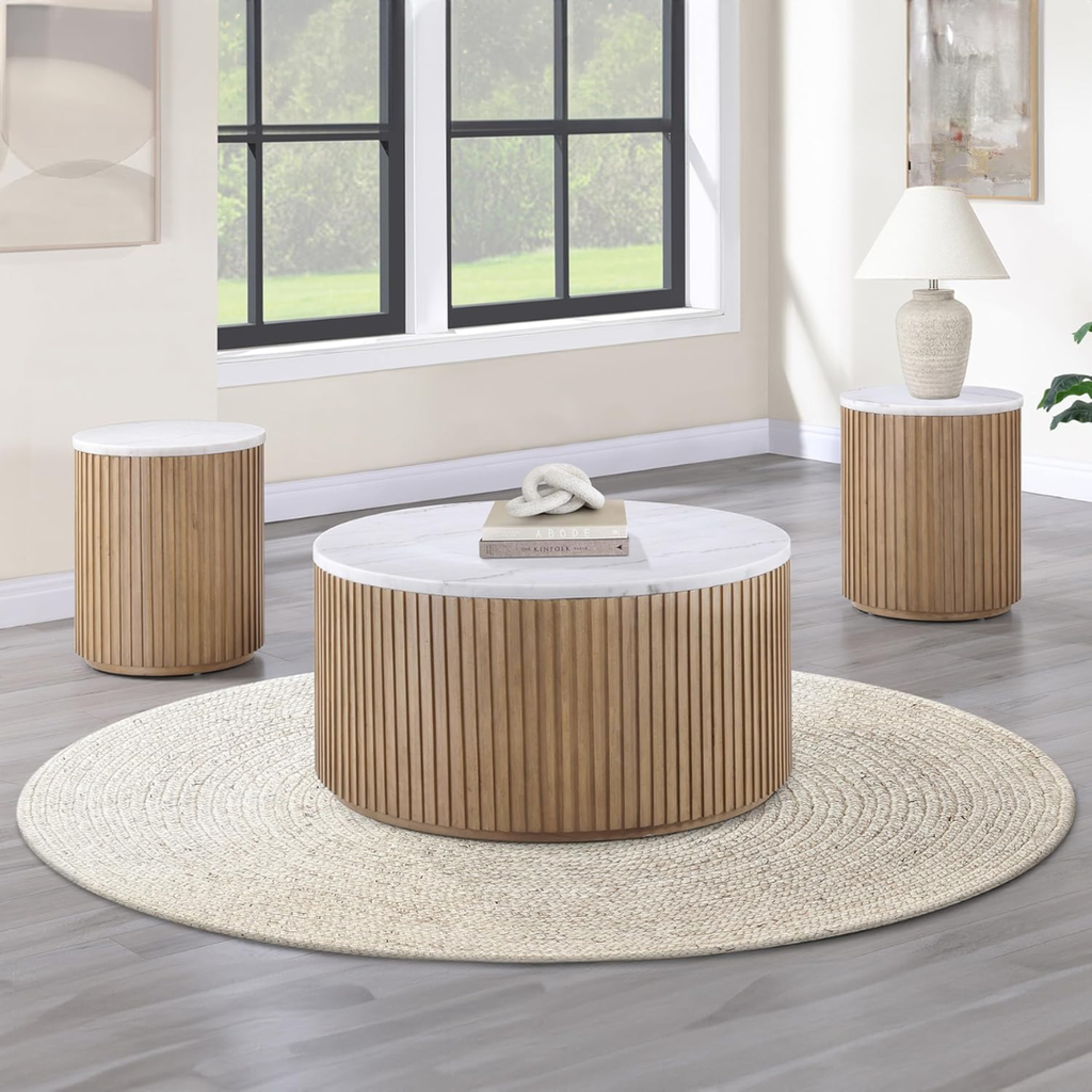 Colvin Brown Marble Cocktail Table