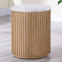 Colvin Brown Marble End Table