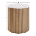 Colvin Brown Marble End Table