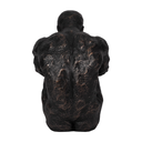 Sitting Man Figurine Bronze 9in