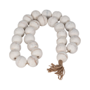 Wood Bead Garland White 32in