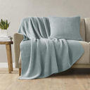 Bree Knit Throw Light Blue