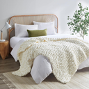 Chenille Chunky Knit Throw Ivory