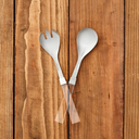 Acrylic Salad Servers White 2pc 10.25x2.44in