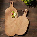 Herringbone Beech Wood Serving Board 19.5x9.4in