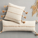 Jute Woven Tassel Pillow Long 12x35in