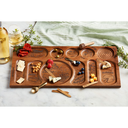 Mango Wood Engraved Charcuterie Set 9pc 22x11.5in