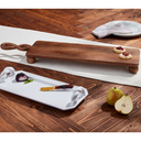 Mango Wood Paddle Serving Board with Ball Feet  28x7in