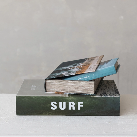 Beach Canvas Book Storage Boxes 3pc