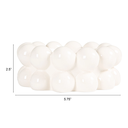 Bubble Stoneware Bowl White 6in