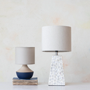 Capiz Table Lamp White 18in