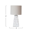 Capiz Table Lamp White 18in