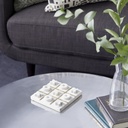 White Marble Tic Tac Toe