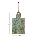 Glazed Stoneware Serving Board Green 14x8in