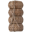 Hand-Woven Rattan Napkin Rings 4pc