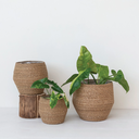 Hand-Woven Seagrass Planter 10in