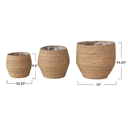 Hand-Woven Seagrass Planter 10in