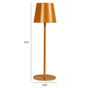 LED Table Lamp With Touch Sensor Brown 14.5in