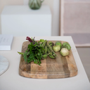 Mango Wood Serving Board With Catch All Area 18x12in
