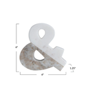 Marble "&" Accent 6in