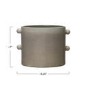 Reactive Glaze Stoneware Planter Cream 8x7in