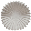 Ruffled Centerpiece Bowl Cream Stone Finish 20in