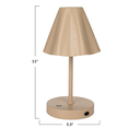 Ruffled LED Table Lamp With Touch Sensor Cream 11in
