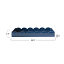 Scalloped Lacquered Tray Navy 20in