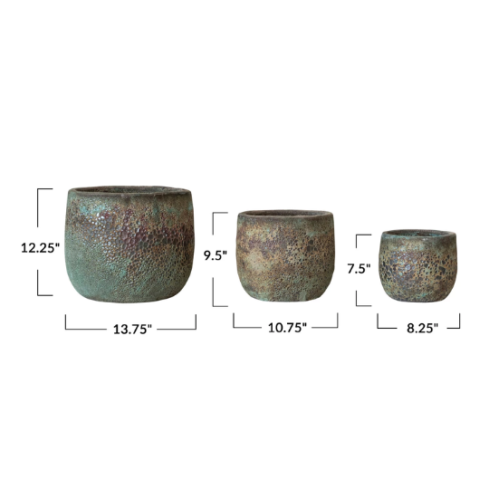Volcano Finish Terra-cotta Planter 11in