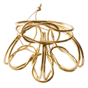 Twisted Knot Napkin Rings Gold 4pc