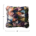 Wool Shag Pillow Assorted 20x20in