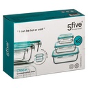 Clipeat Glass Food Containers 3pc