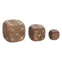 Roger Decorative Dice Mango Wood 3pc