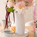 Wild Romance Twisted Glass Vase White 10in