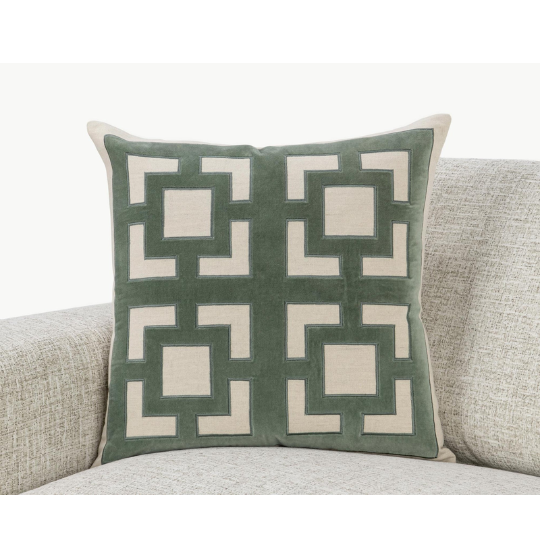 Corbin Pillow Jade Green 22x22in