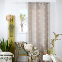 Casablanca Embroidered Panel Beige 104in